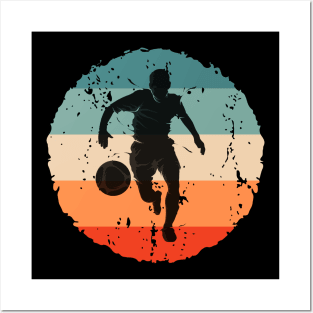 Retro Vintage Soccer Player Soccer Lovers Football Fans Gift Posters and Art